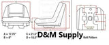 High Back John Deere mower seat L100 L120 L130 135 145 L110 G110 L105 L107 L118