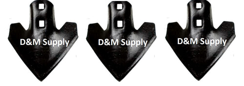 3 Heavy Duty Field Cultivator Point 1/4" x 7" Tine John Deere IH Hesston Landoll